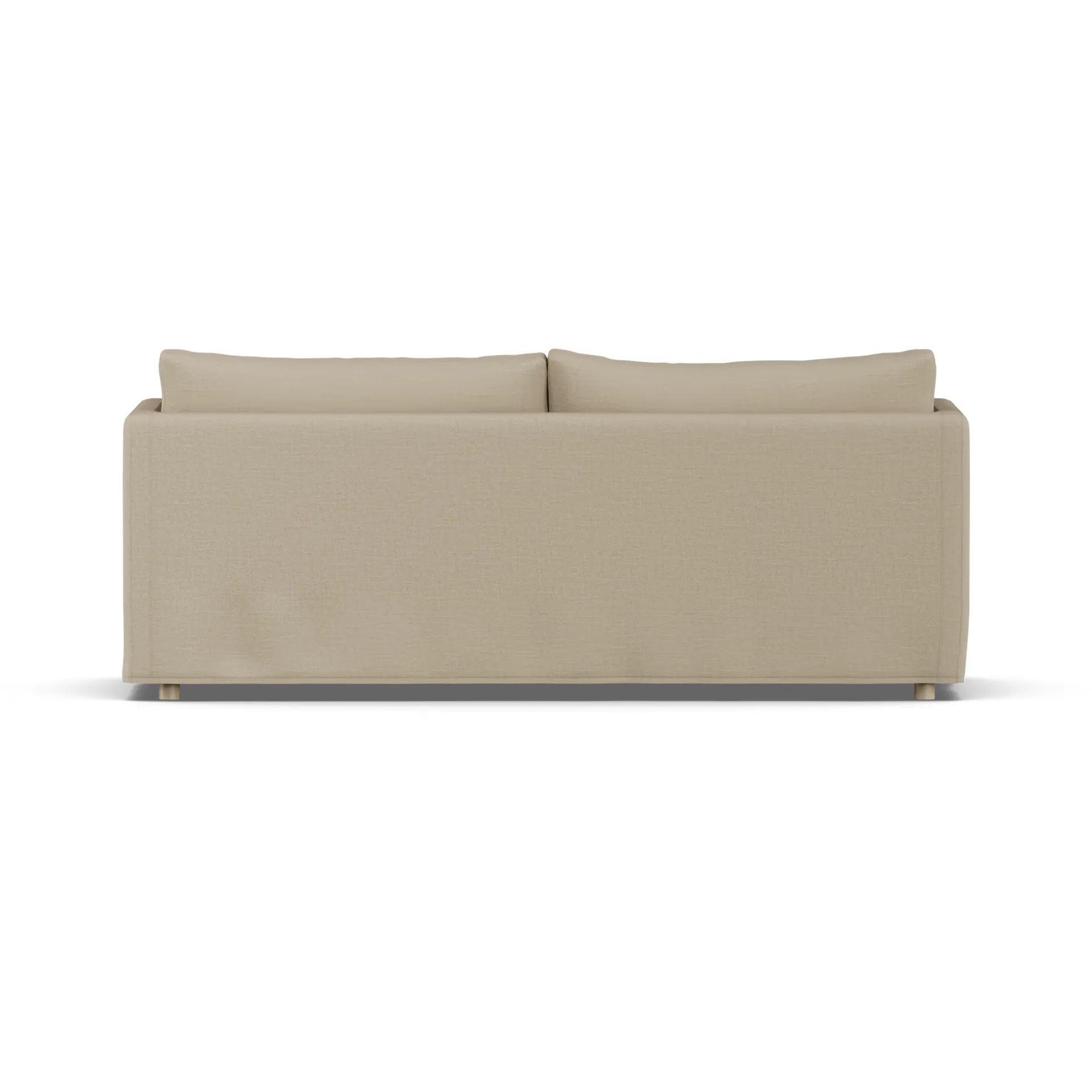 Linnevik sofa, Same Sand 6672-white-oiled oak, 3-seater, with skirt 1898
