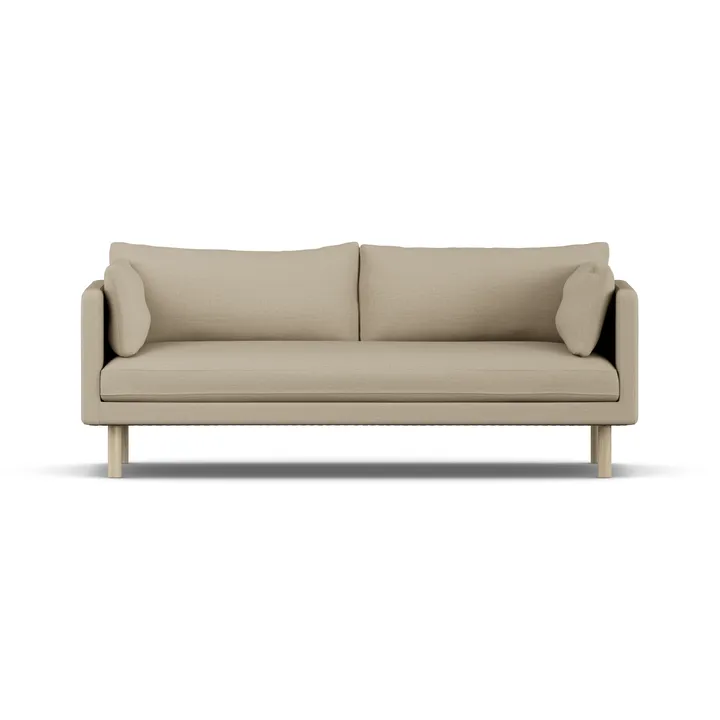 Linnevik sofa - Same Sand 6672-white-oiled oak, 3-seater, without skirt - 1898