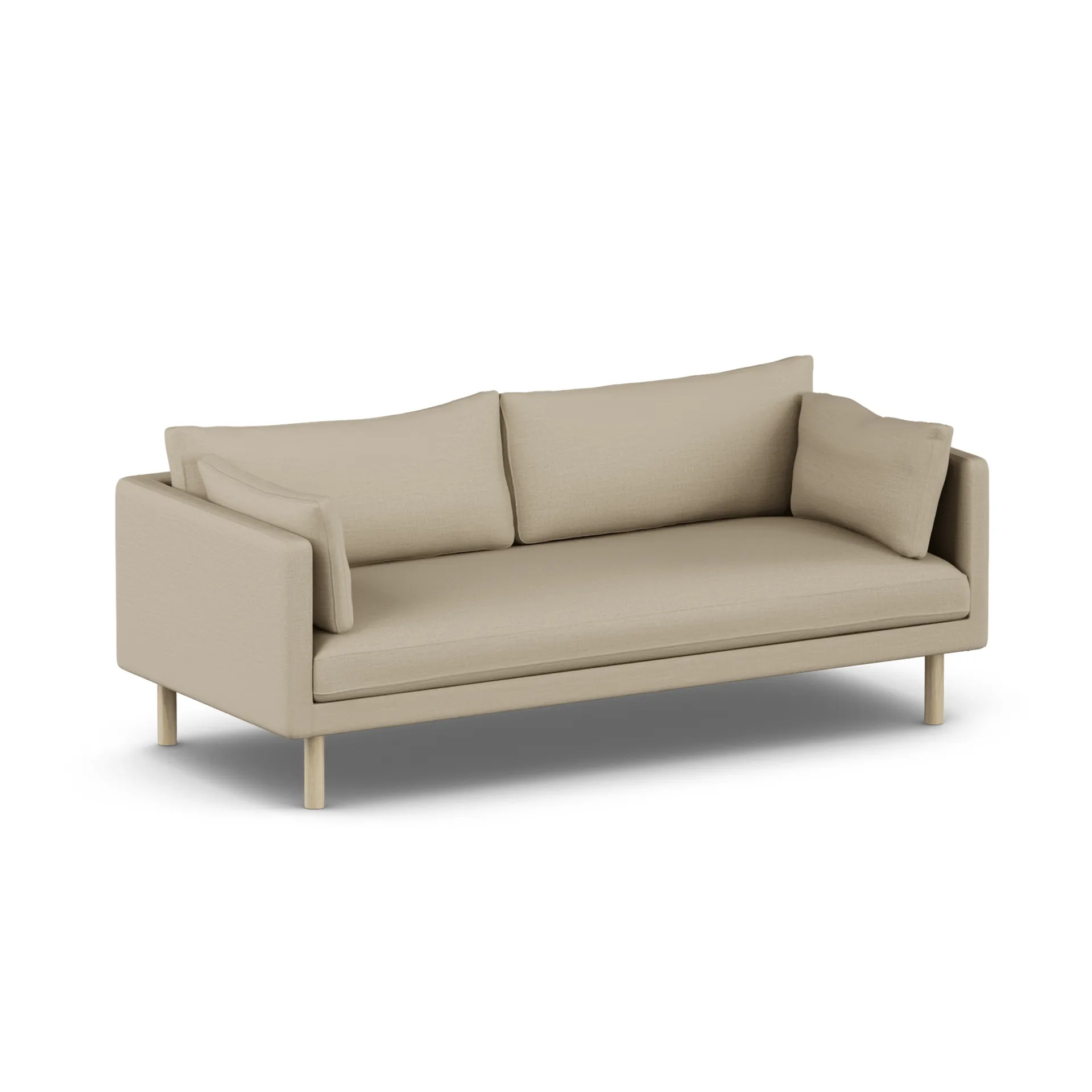 Linnevik sofa, Same Sand 6672-white-oiled oak, 3-seater 1898
