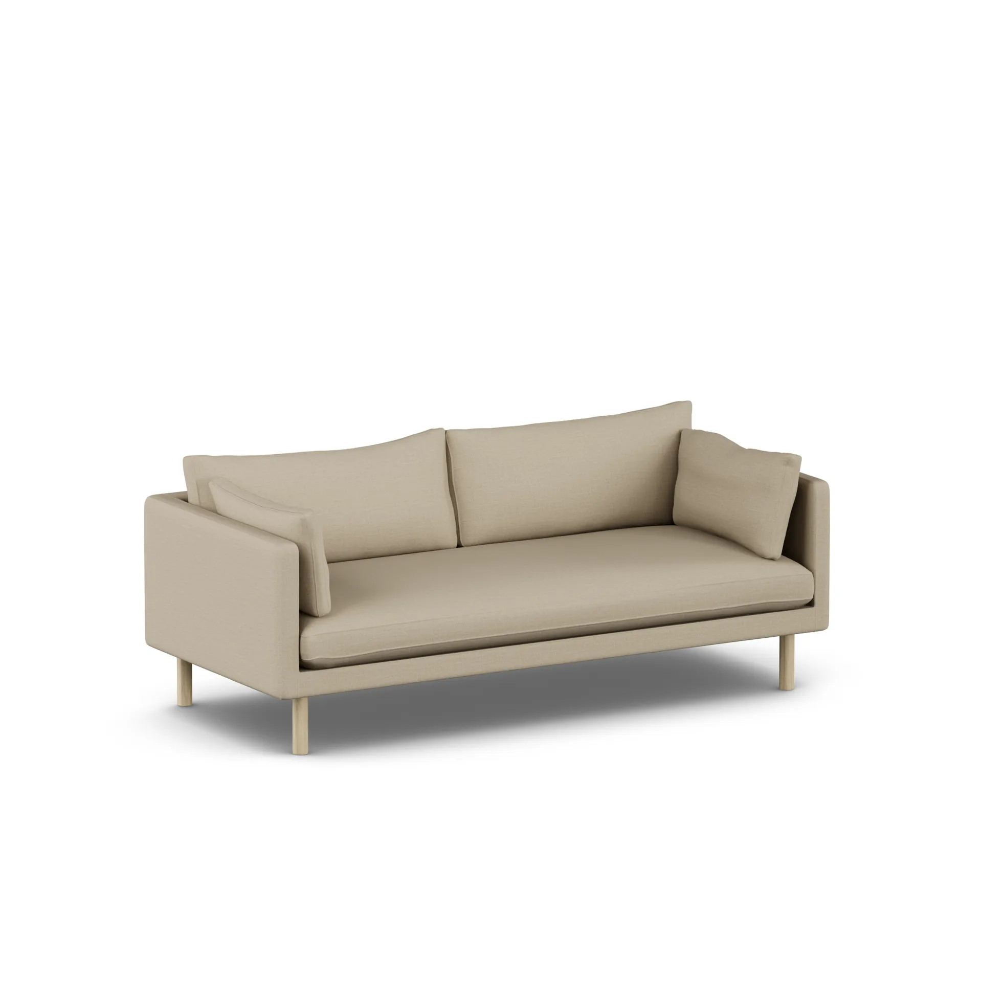 Linnevik sofa, Same Sand 6672-white-oiled oak, 3-seater 1898
