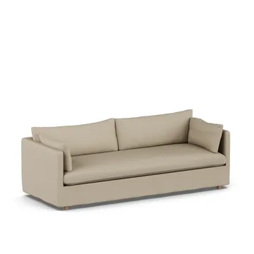 Linnevik sofa - Same Sand 6672-white-oiled oak, 4-seater, with skirt - 1898