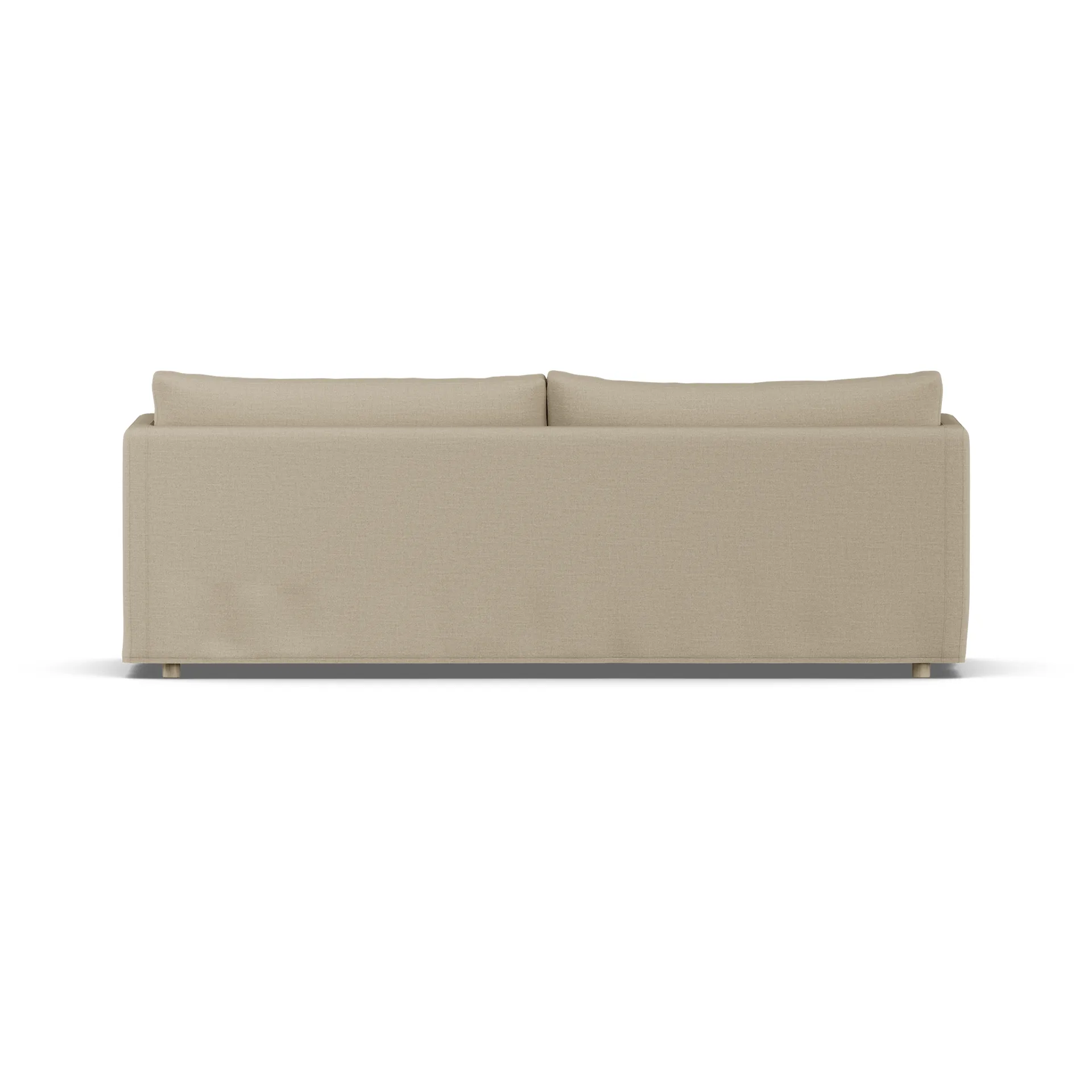 Linnevik sofa, Same Sand 6672-white-oiled oak, 4-seater, with skirt 1898