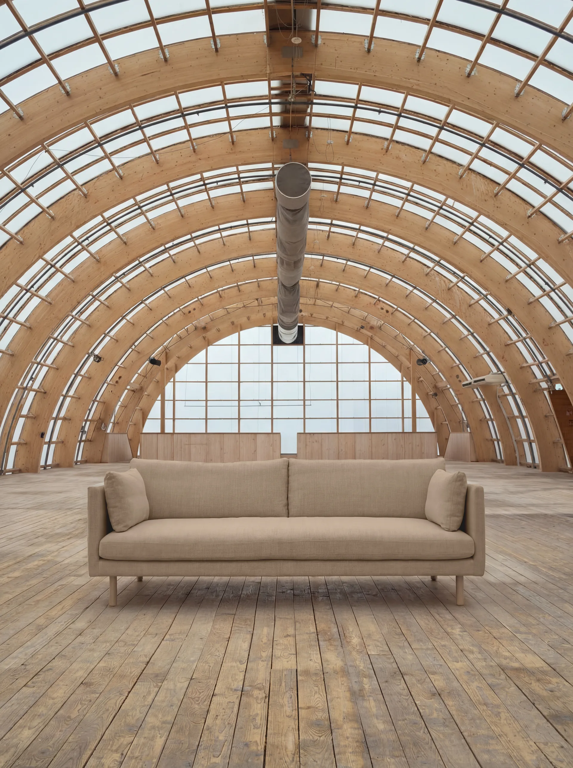 Linnevik sofa, Same Sand 6672-white-oiled oak, 4-seater 1898