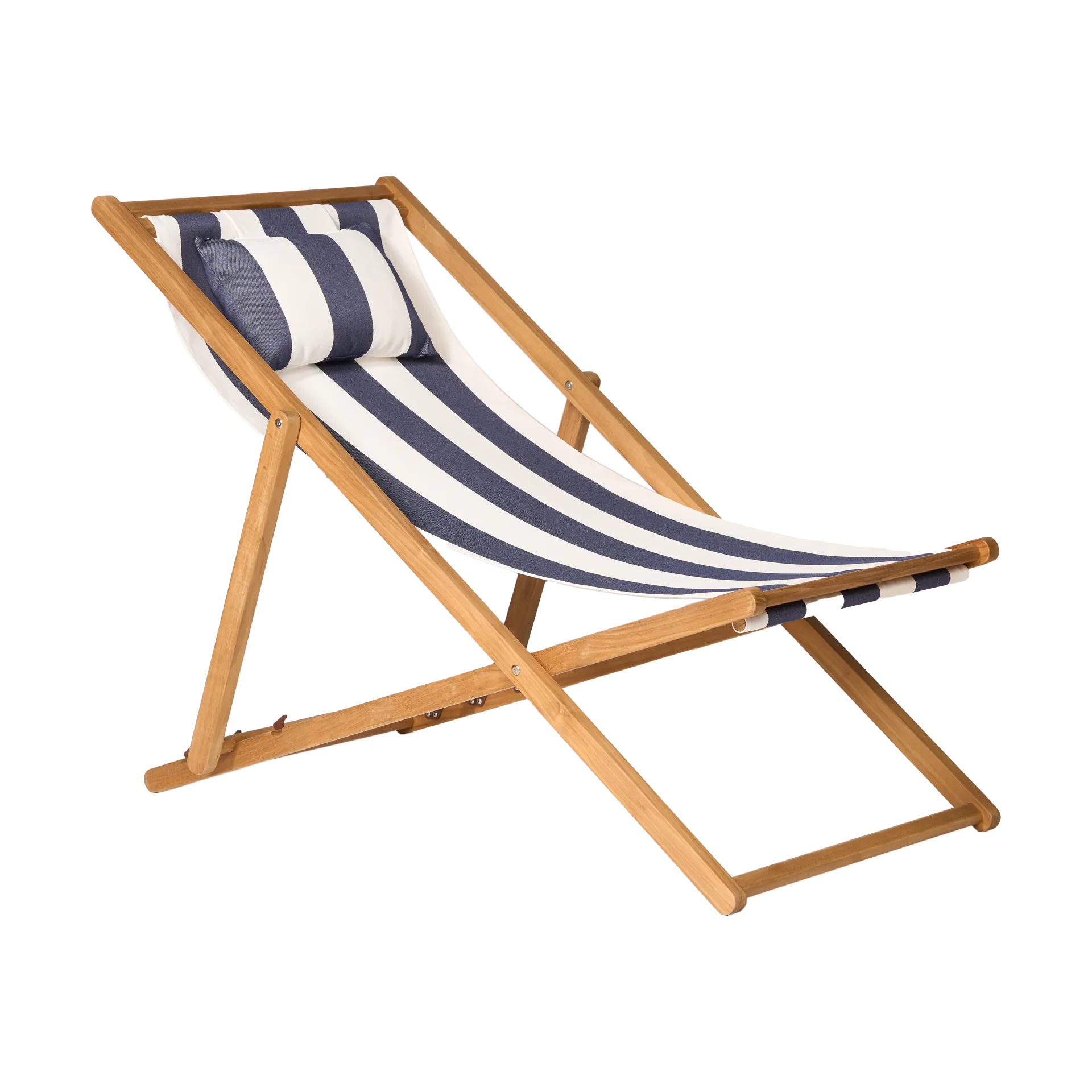 Lyckesand sun chair, Teak-blue 1898
