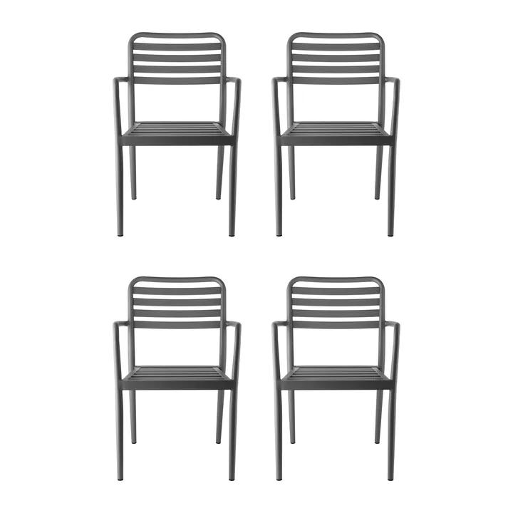 Messina armchair, Anthracite, 4-pack - 1898
