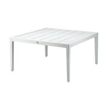Santander coffee table 78x78x40 cm - White aluminium - 1898