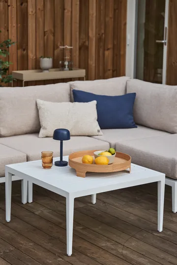 Santander coffee table 78x78x40 cm - White aluminium - 1898