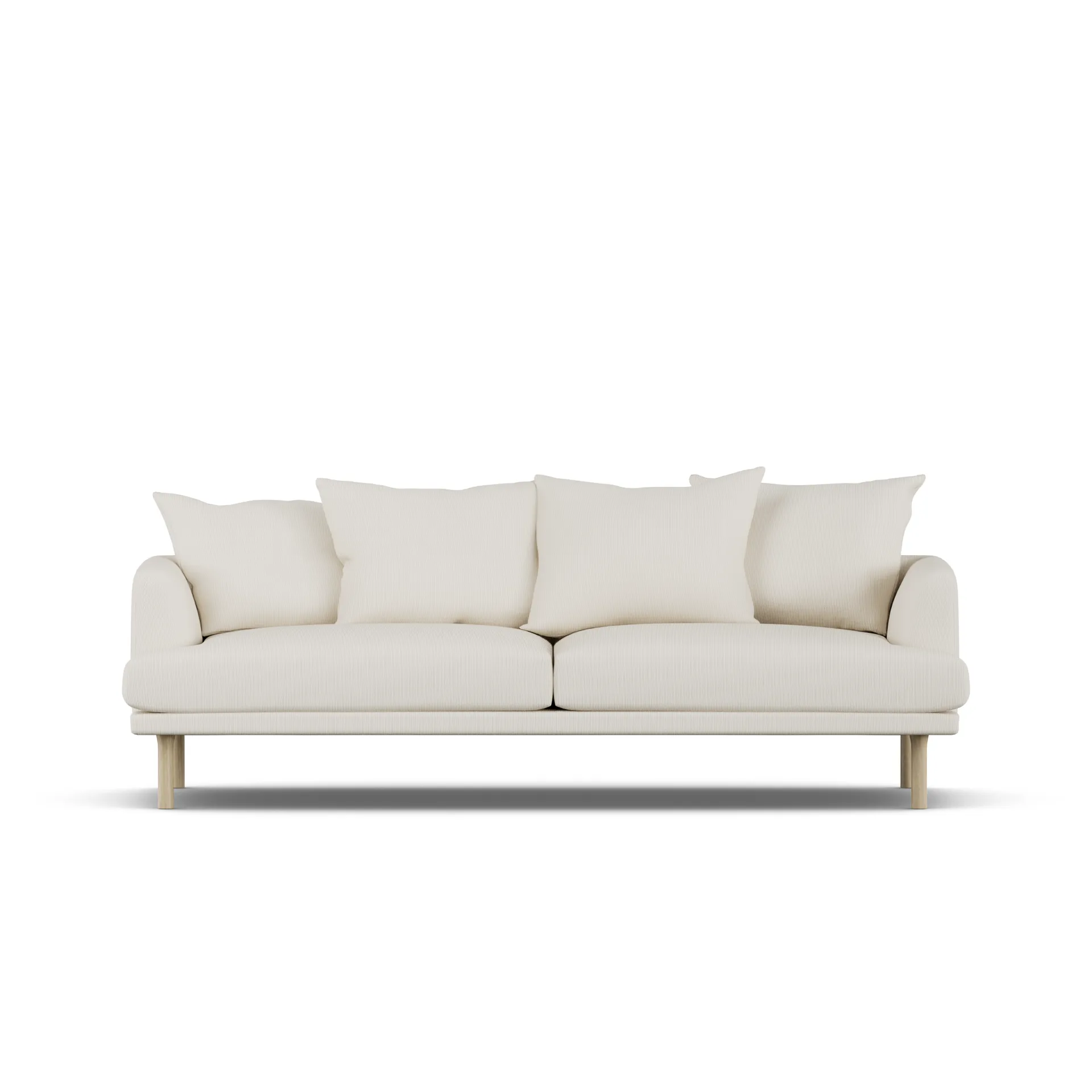 Sjövik sofa, Jump Off White 1954-white-oiled oak, 3-seater 1898