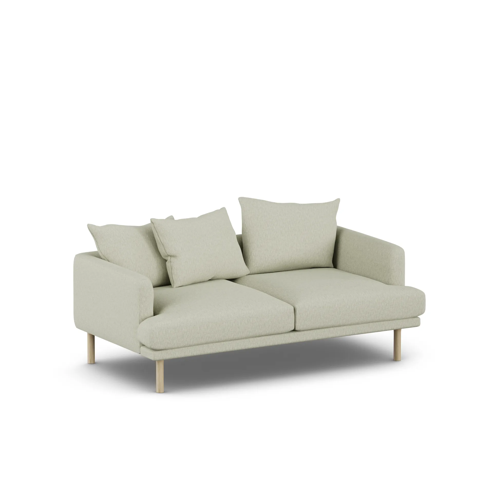 Sjövik sofa, Luiza Beige 3981-white-oiled oak, 2,5-seater 1898