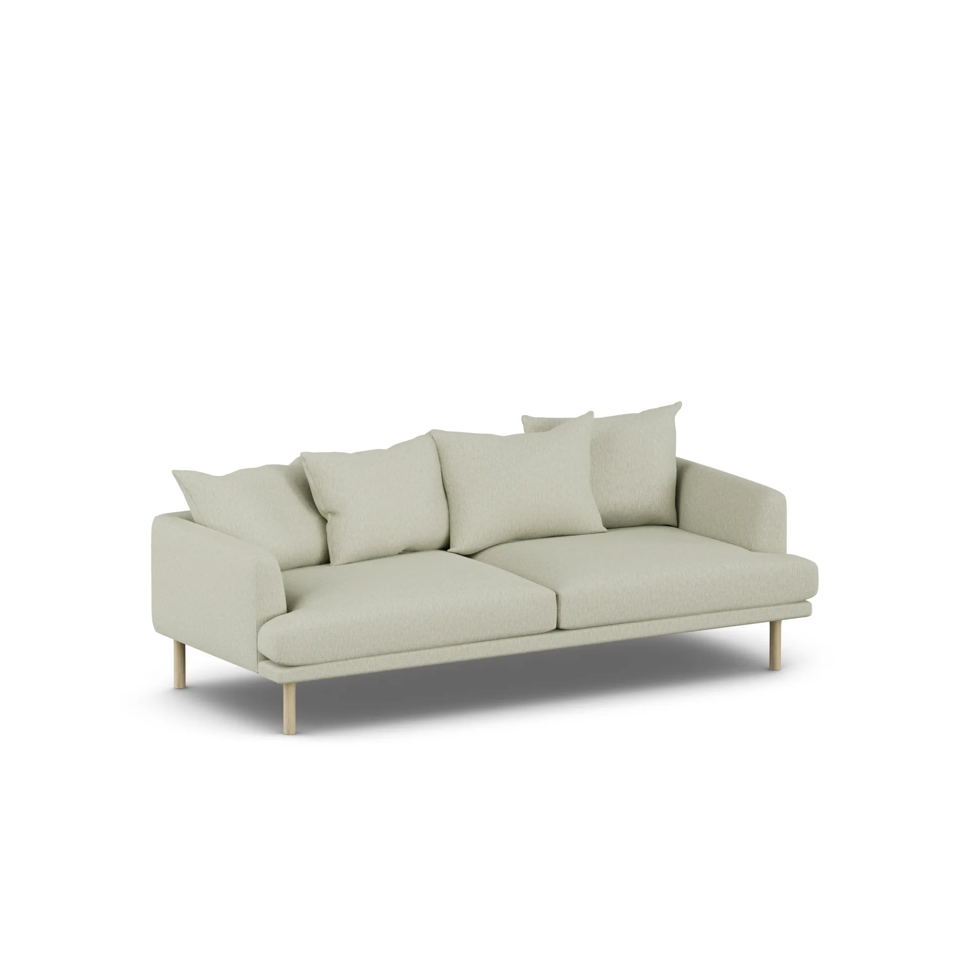 Sjövik sofa, Luiza Beige 3981-white-oiled oak, 3-seater 1898