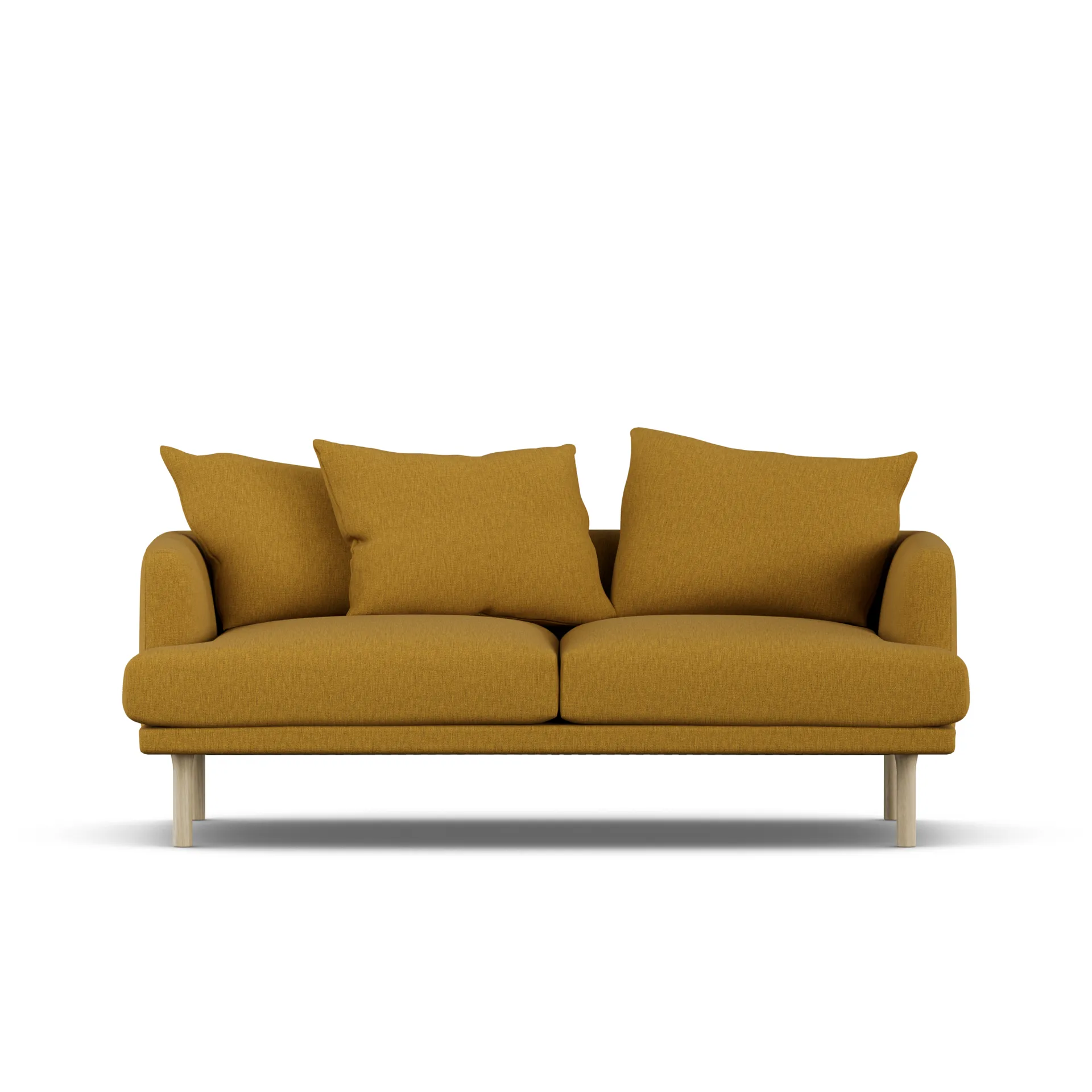 Sjövik sofa, Luiza Mustard 3972-white-oiled oak, 2,5-seater 1898
