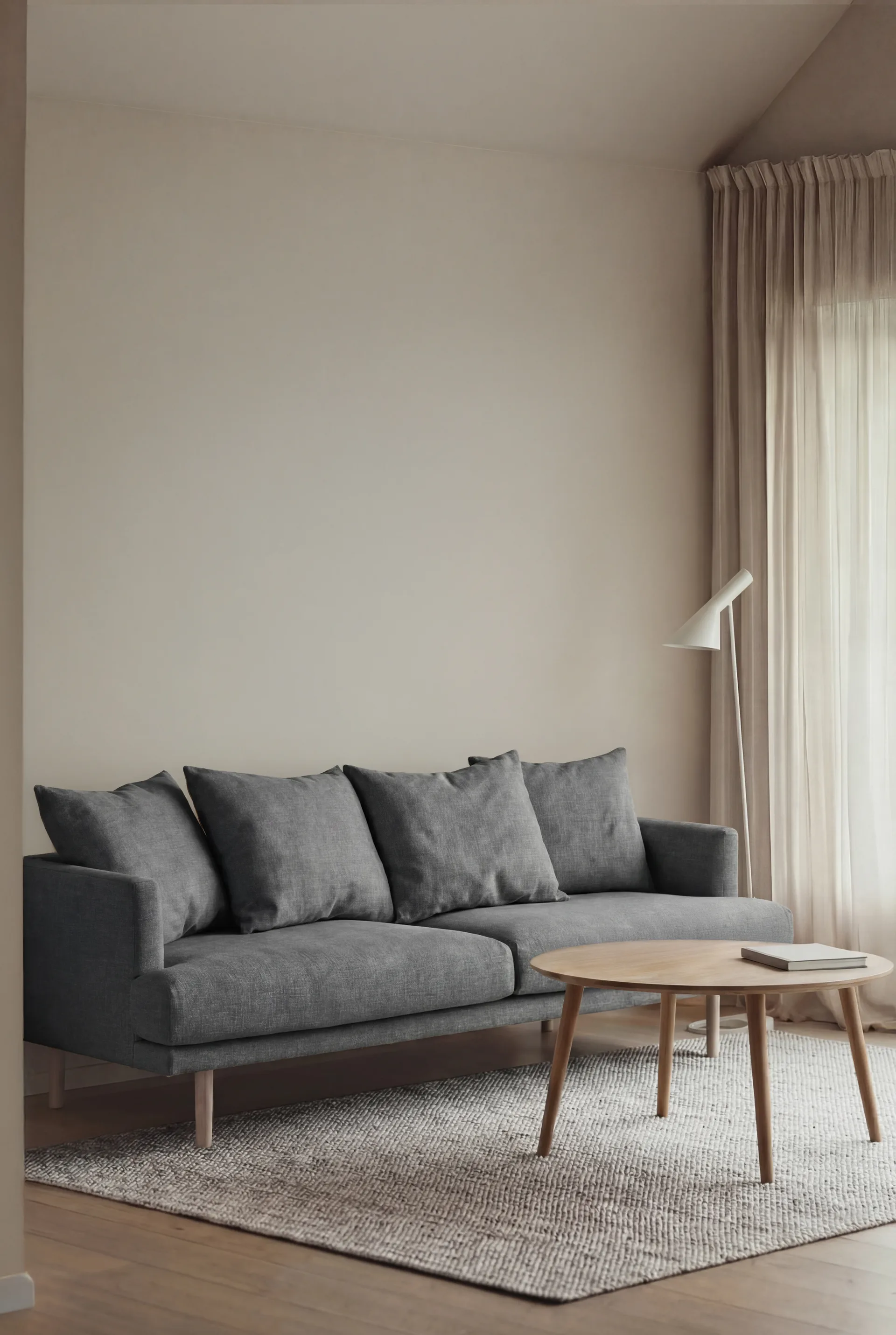 Sjövik sofa, Same Blue 6678-white-oiled oak, 3-seater 1898