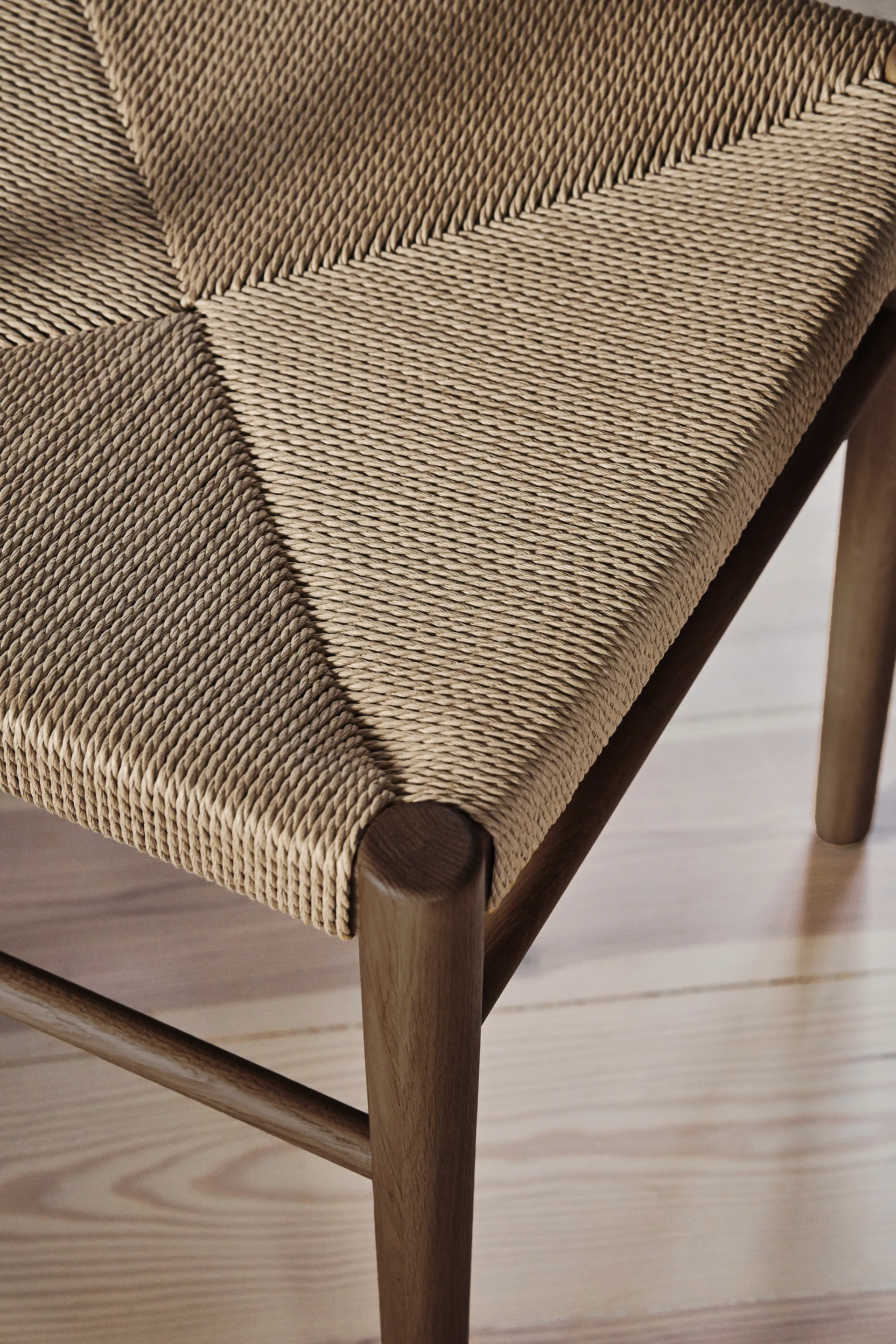 Smoked lacquered oak-natural woven, 6-pack 1898