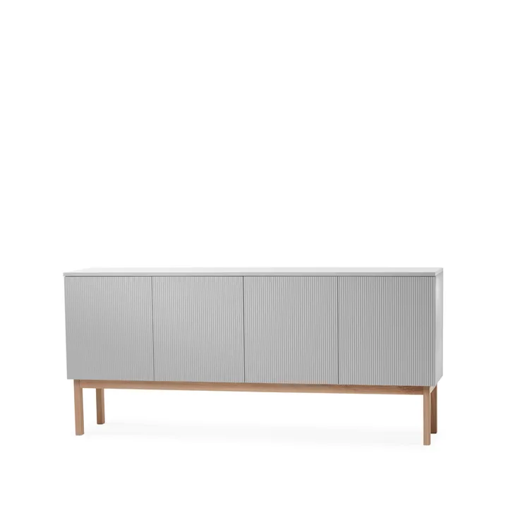 Beam side table - Light grey, stand in white oiled oak - A2