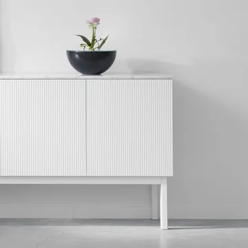 Beam side table - White lacquer, white stand - A2