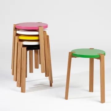 Happy Pall - Blue, oak legs - A2