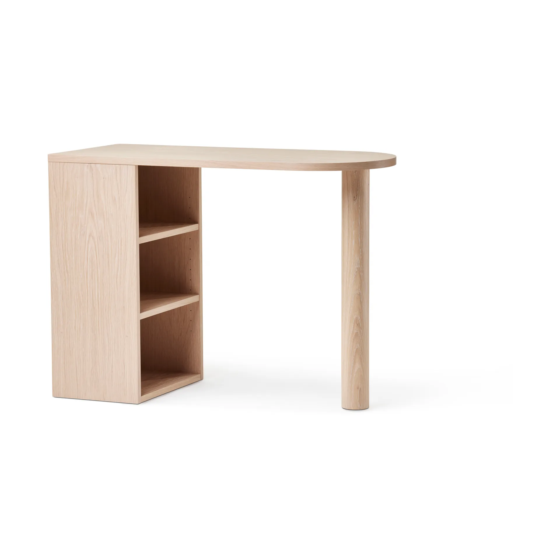Hub desk, White-oiled oak, 100x73x43 cm A2