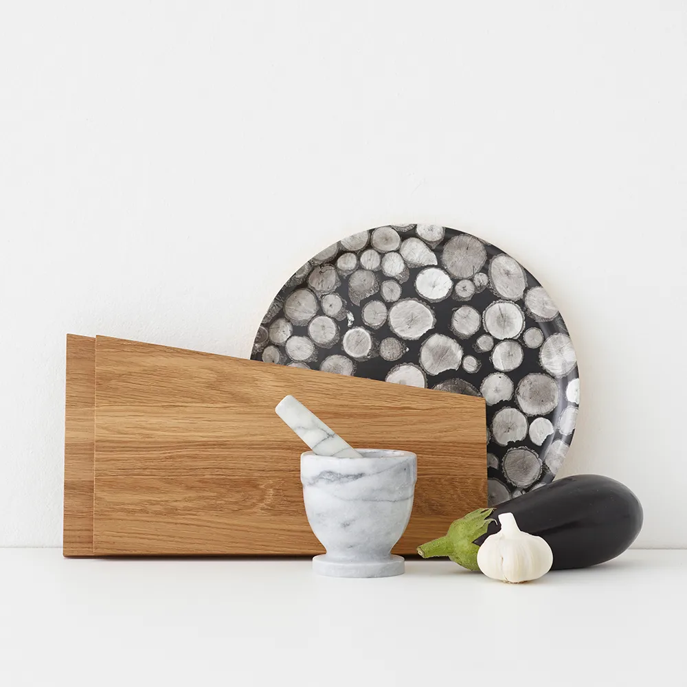 Småland tray, Black/white A2