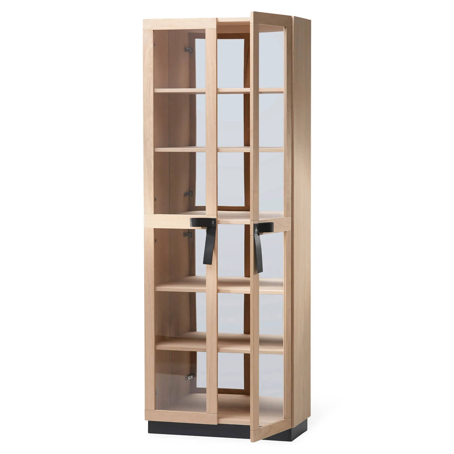 The Bow display cabinet, White oiled oak A2