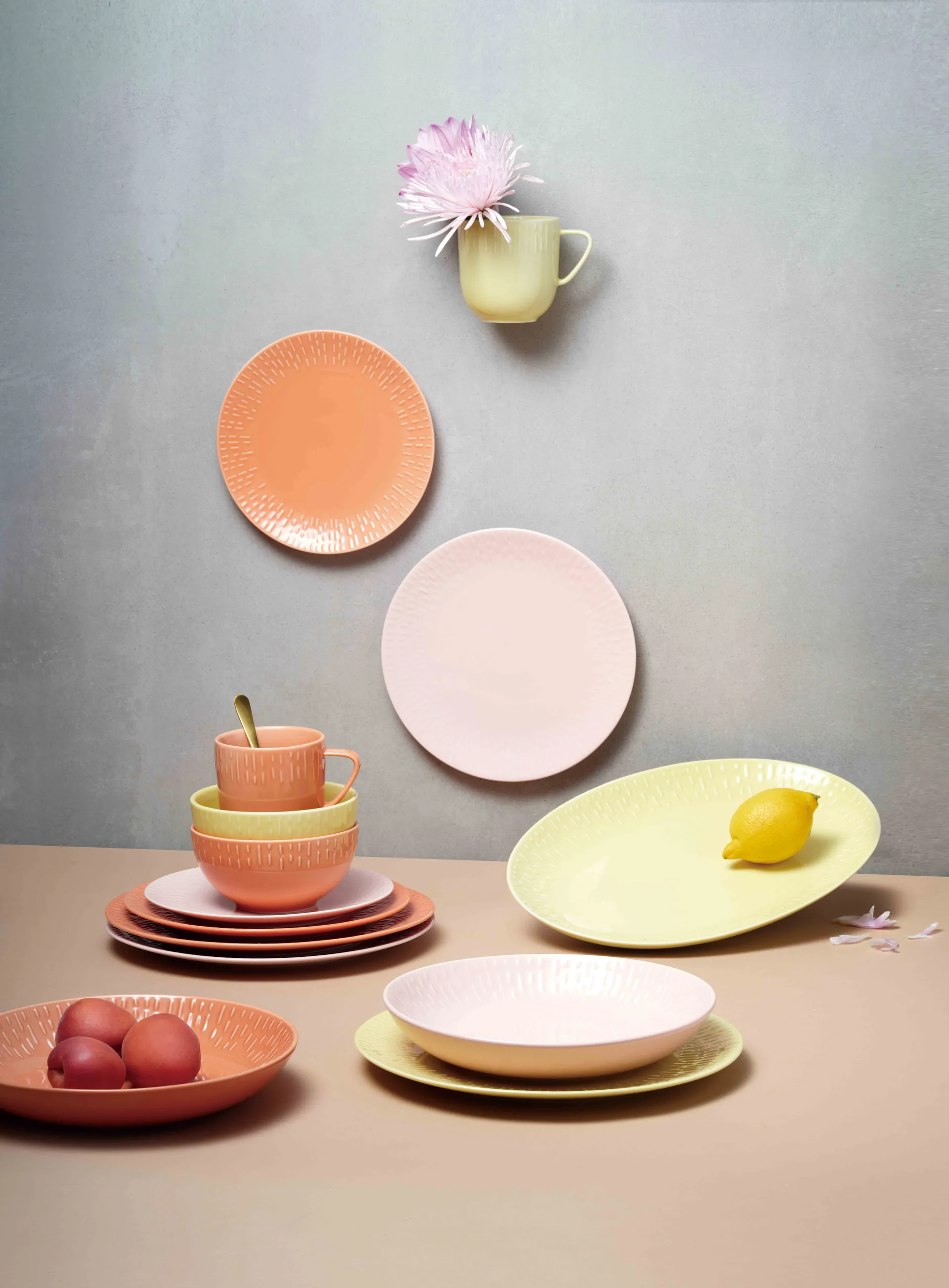 Confetti pasta plate, Apricot, Ø23 cm Aida
