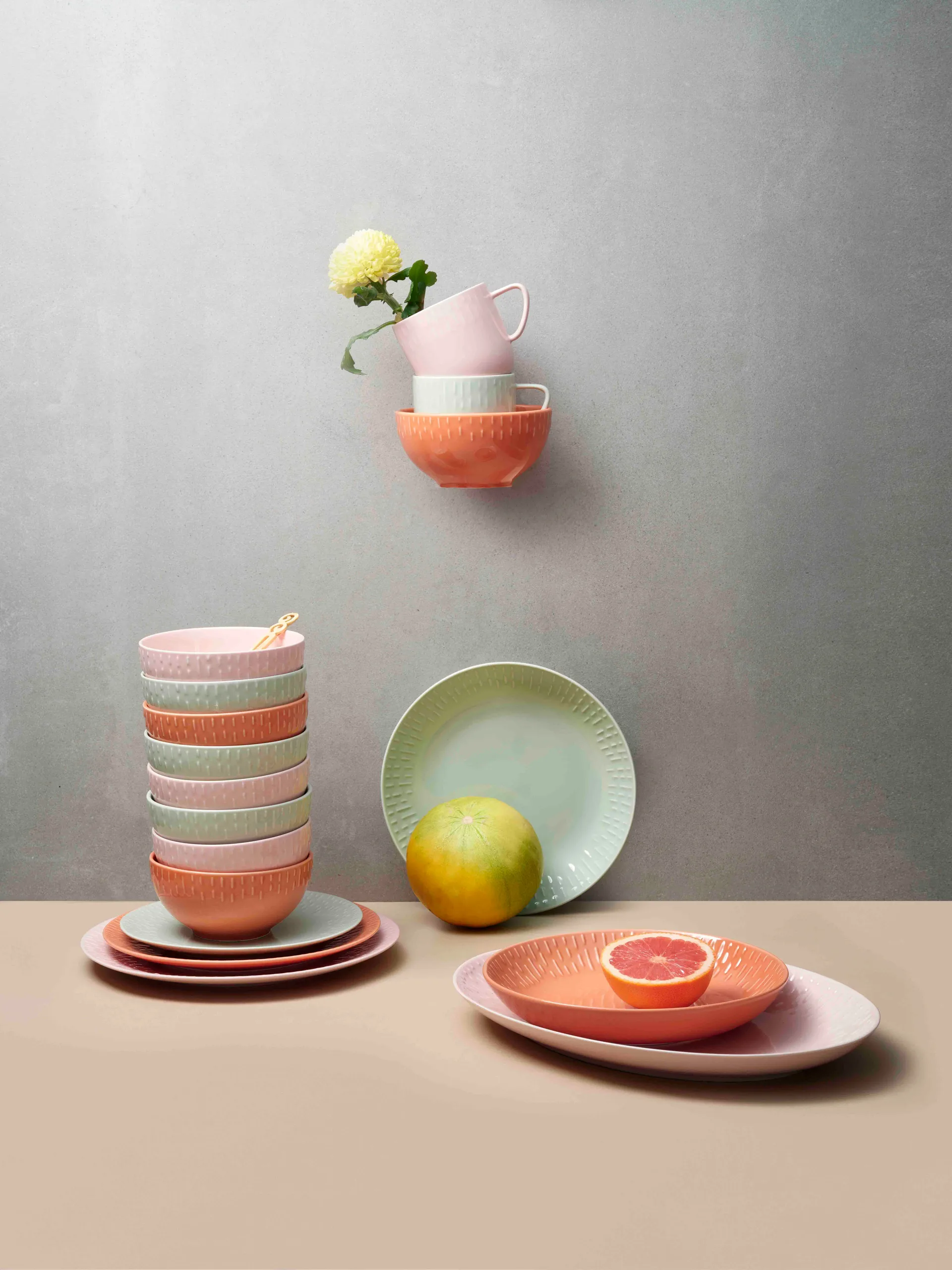 Confetti pasta plate, Apricot, Ø23 cm Aida