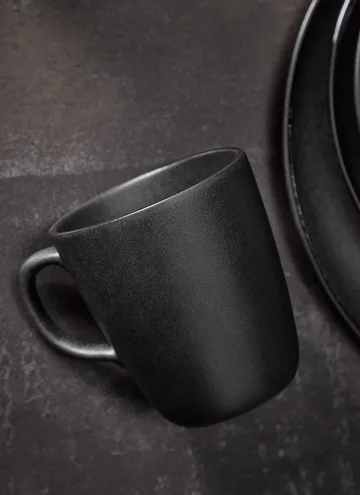 Raw mug with handle 35 cl - Titanium black - Aida