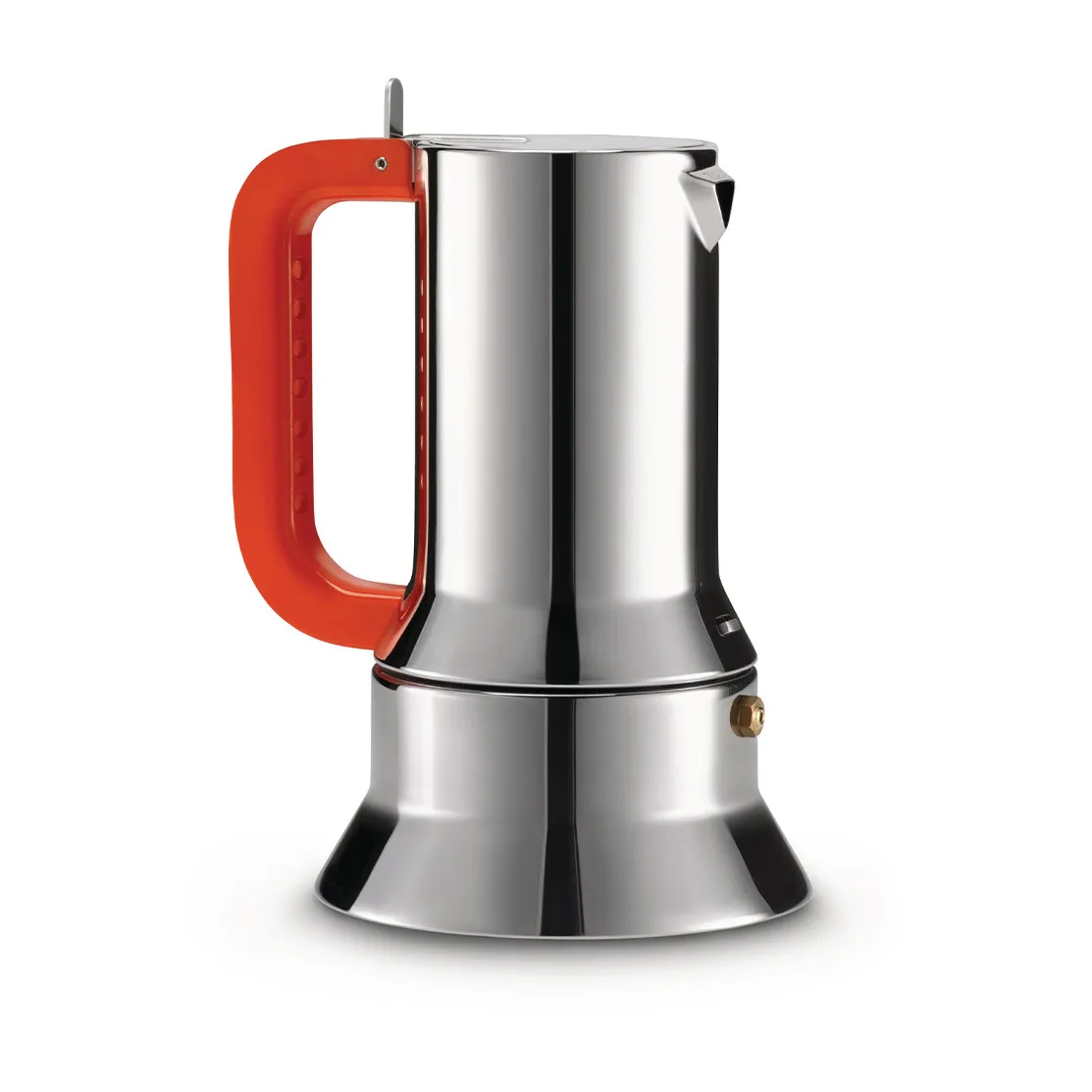 9090 manico forato espresso coffee maker, 3 copper Alessi