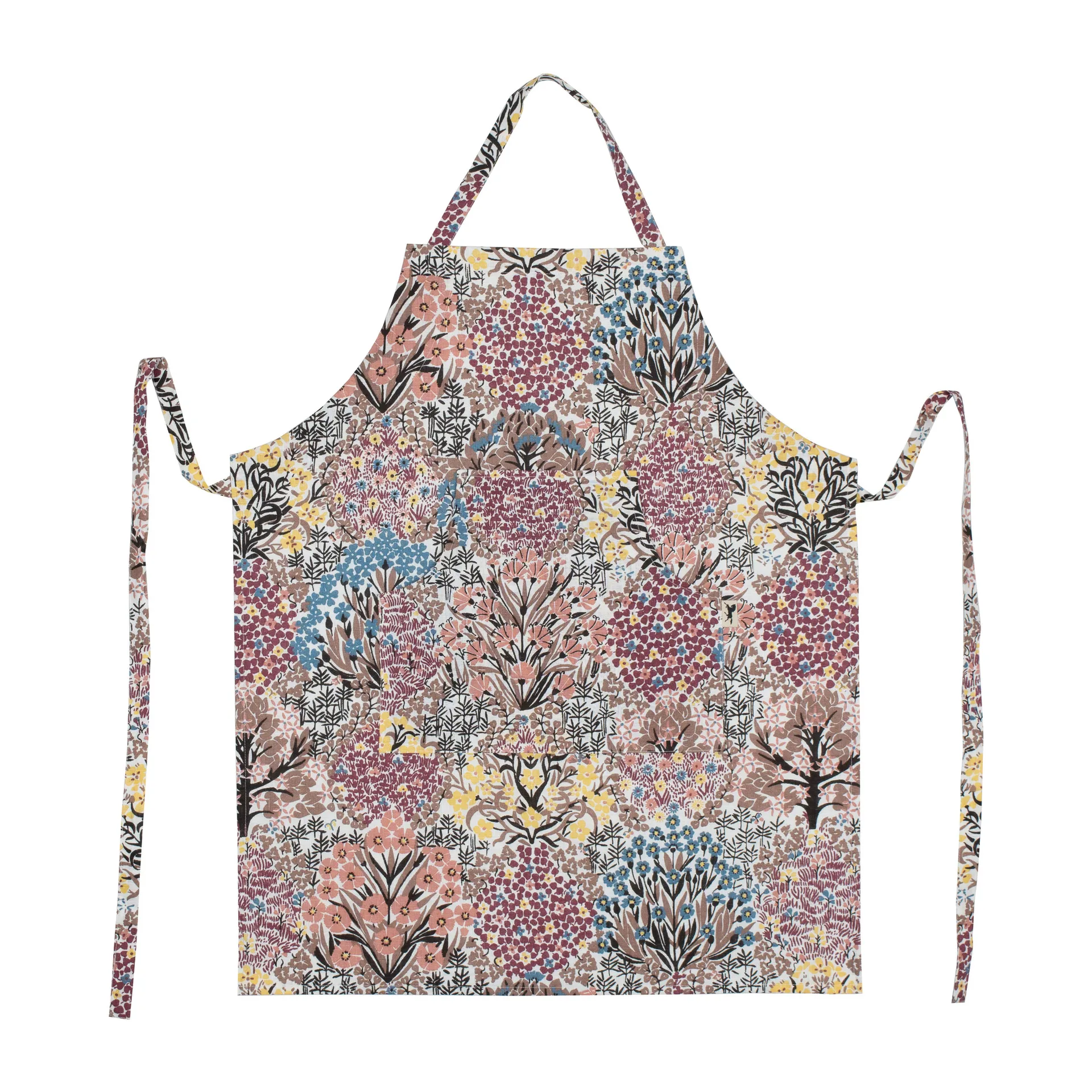 Botanic Garden apron, Pink brown Almedahls