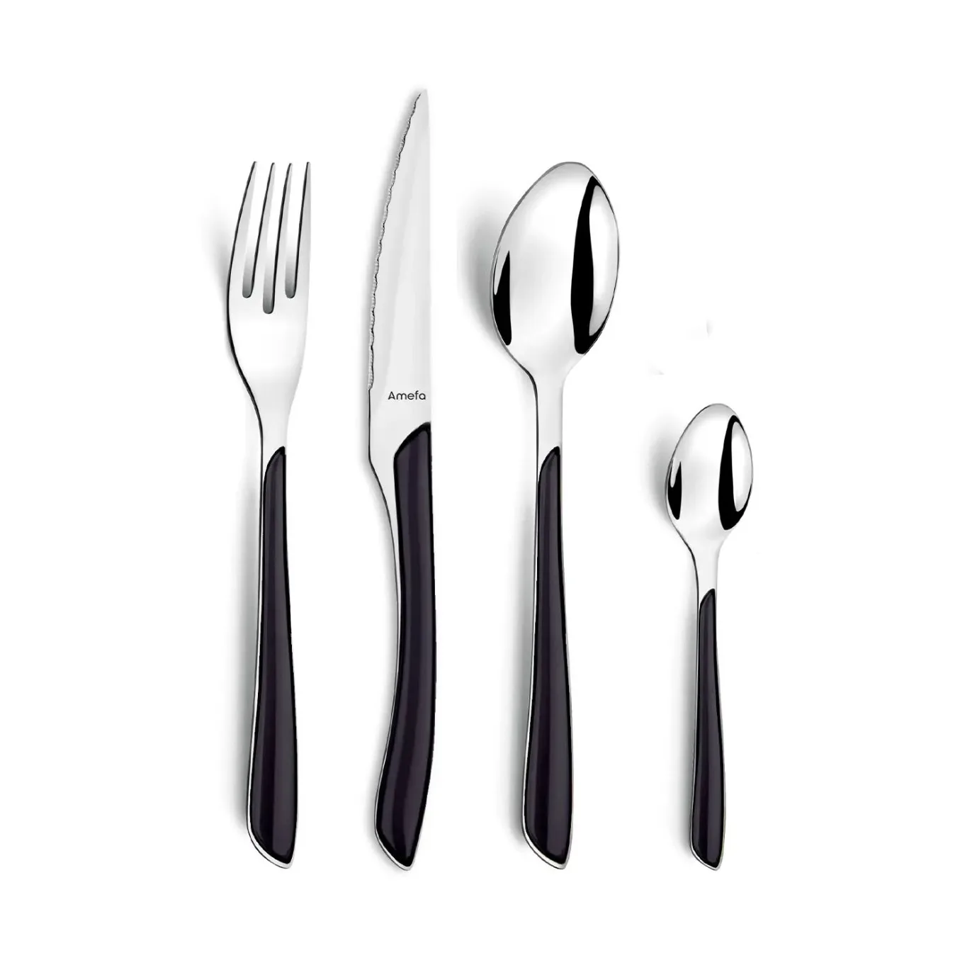 Eclat cutlery set 16 pieces, Black Amefa