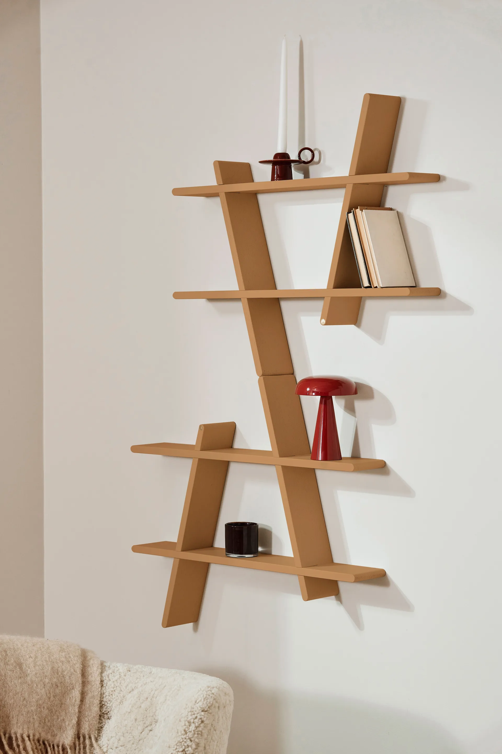 A-Shelf wall shelf Special Edition, Brown beige M 52x9x46 cm Andersen Furniture