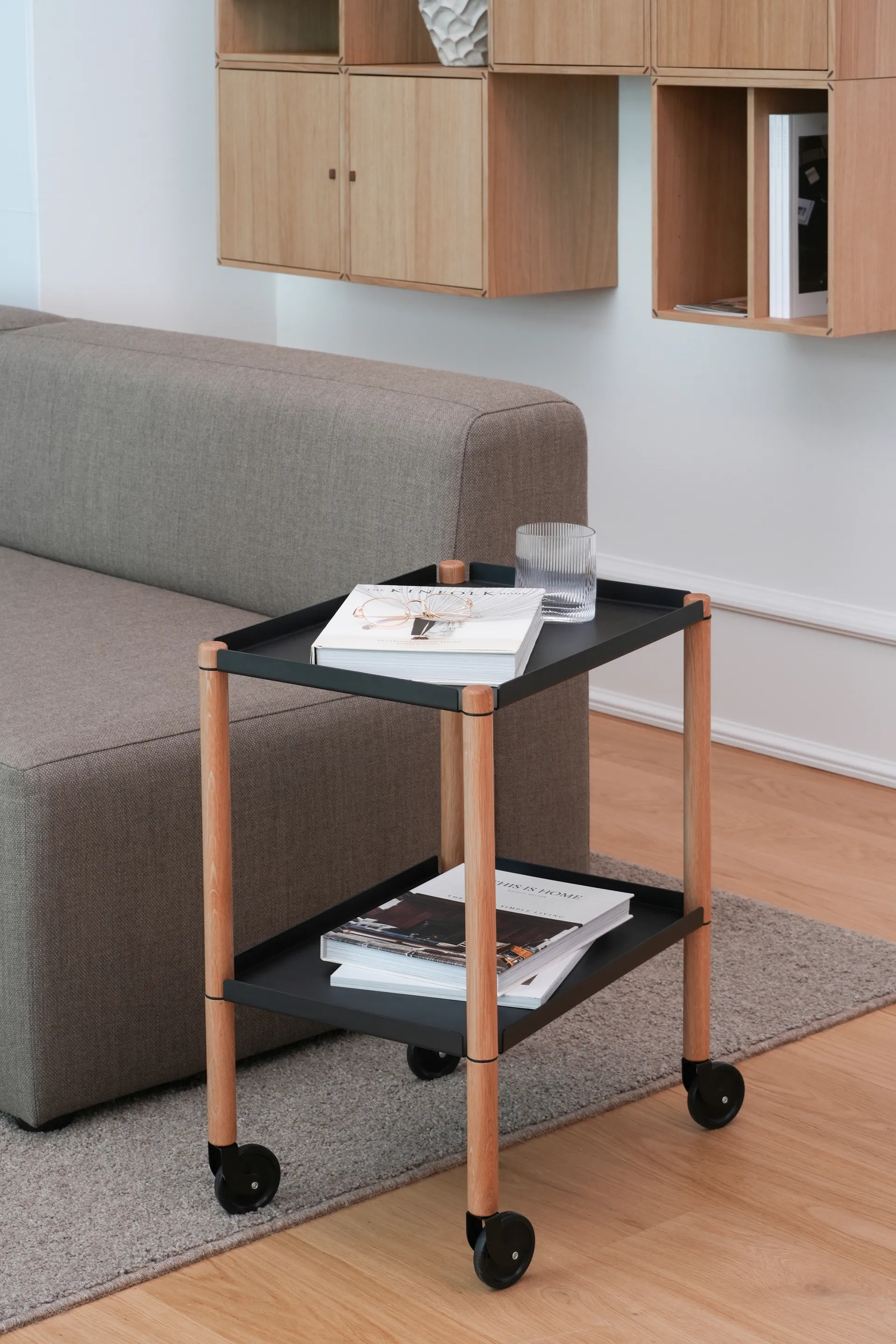 Connect table, Oiled oak, black metal Andersen Furniture
