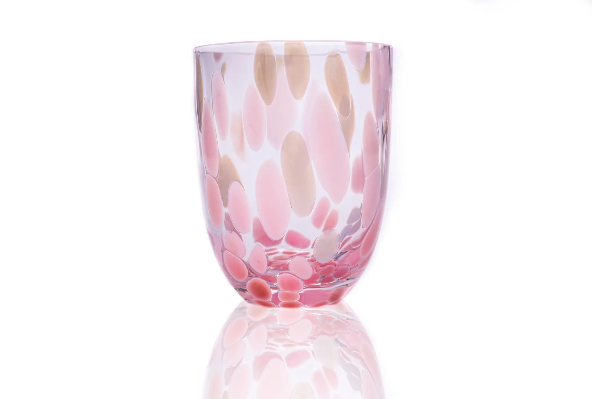 Big Confetti drinking glass 25 cl, Pink-light blue Anna Von Lipa