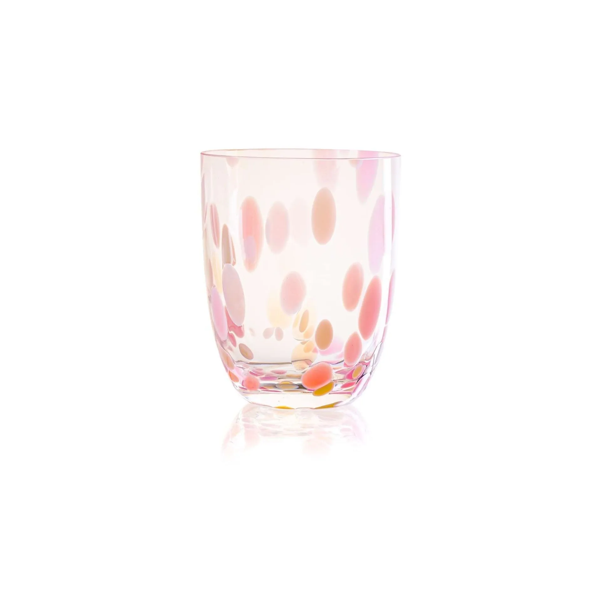 Big Confetti drinking glass 25 cl, Pink-vanilla Anna Von Lipa