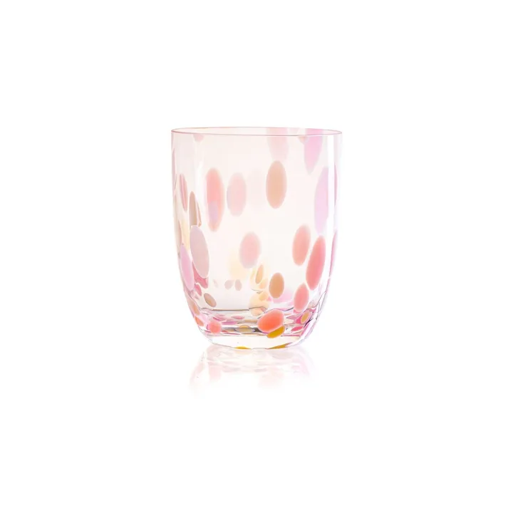 Big Confetti drinking glass 25 cl - Pink-vanilla - Anna Von Lipa
