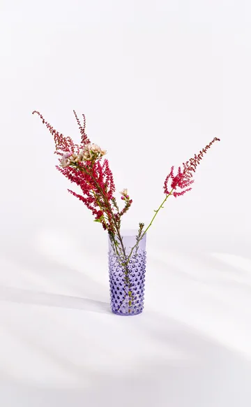 Hobnail Long drink glass 20 cl - Indigo - Anna Von Lipa