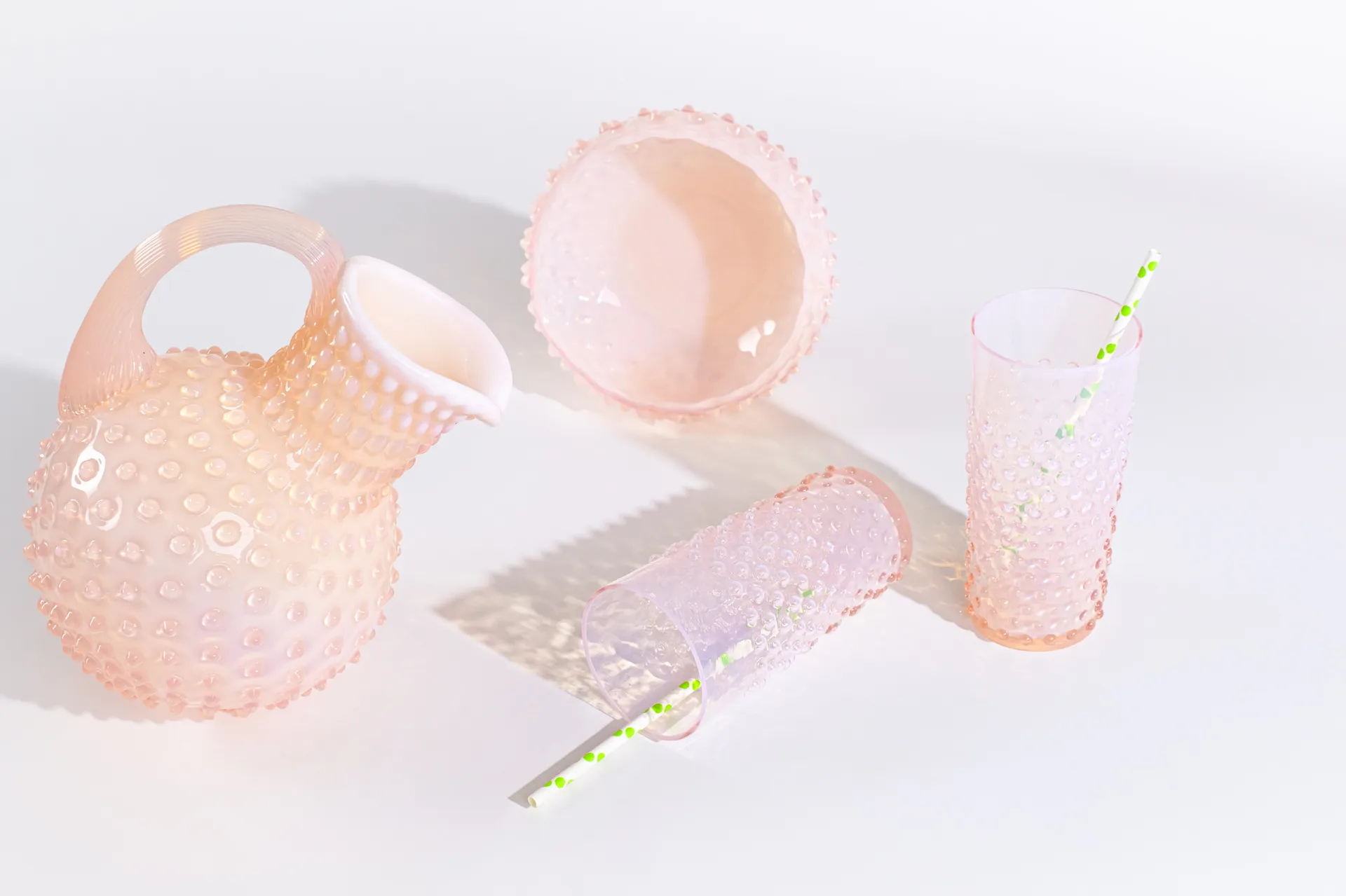 Paris Hobnail jug 2 l, Soft Pink Anna Von Lipa