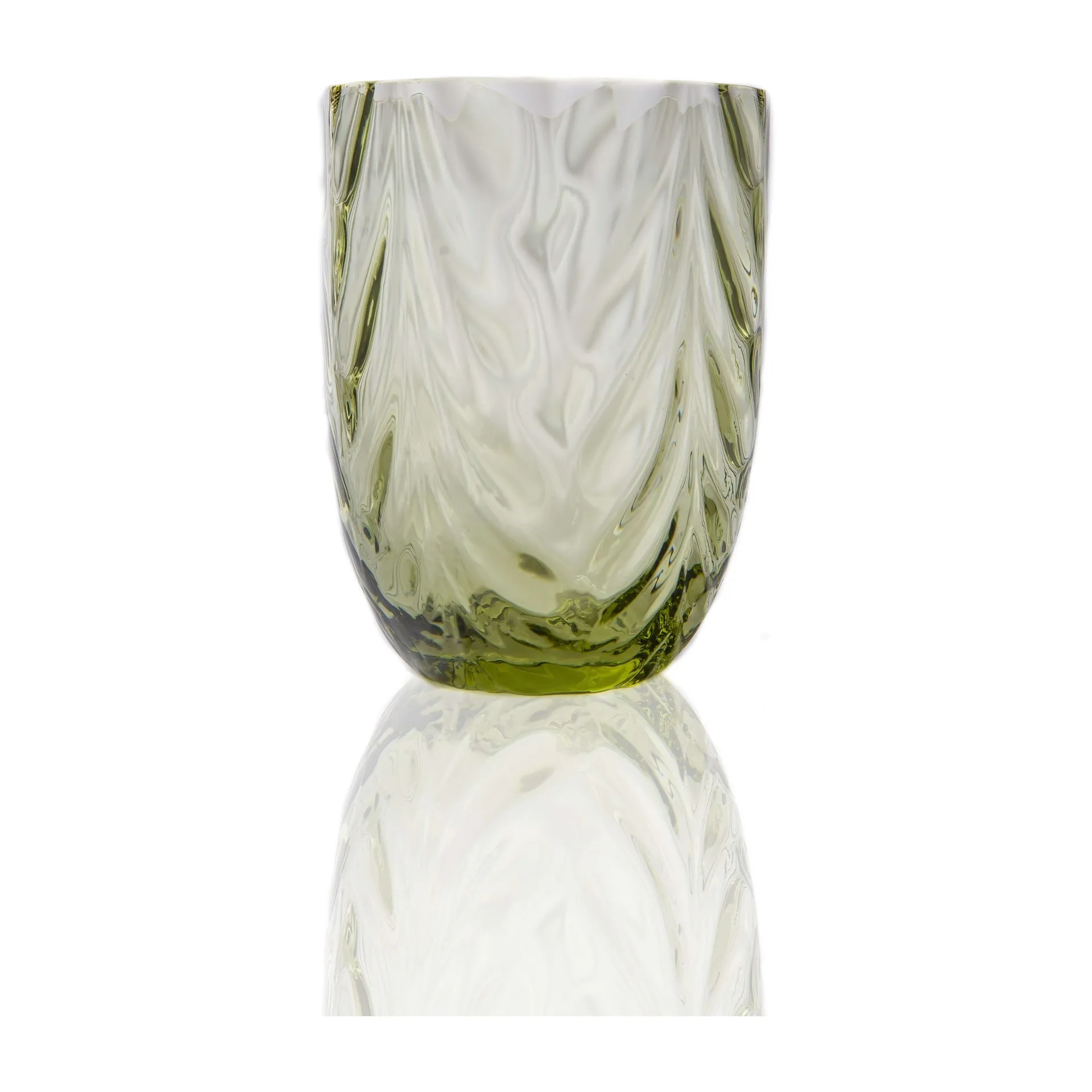 Wave drinking glass 25 cl, Olivegreen Anna Von Lipa