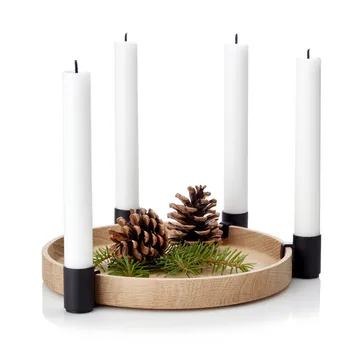 Luna advent candle holder - oak-black - Applicata