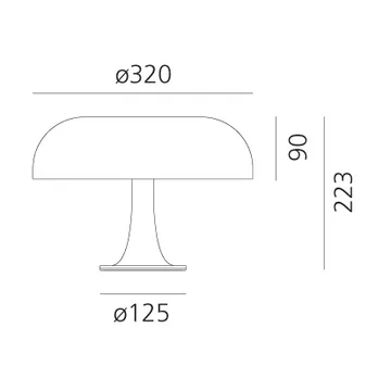 Nessino table lamp - Ruby red - Artemide