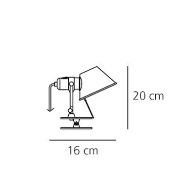Tolomeo Pinza Micro wall lamp - Aluminium - Artemide
