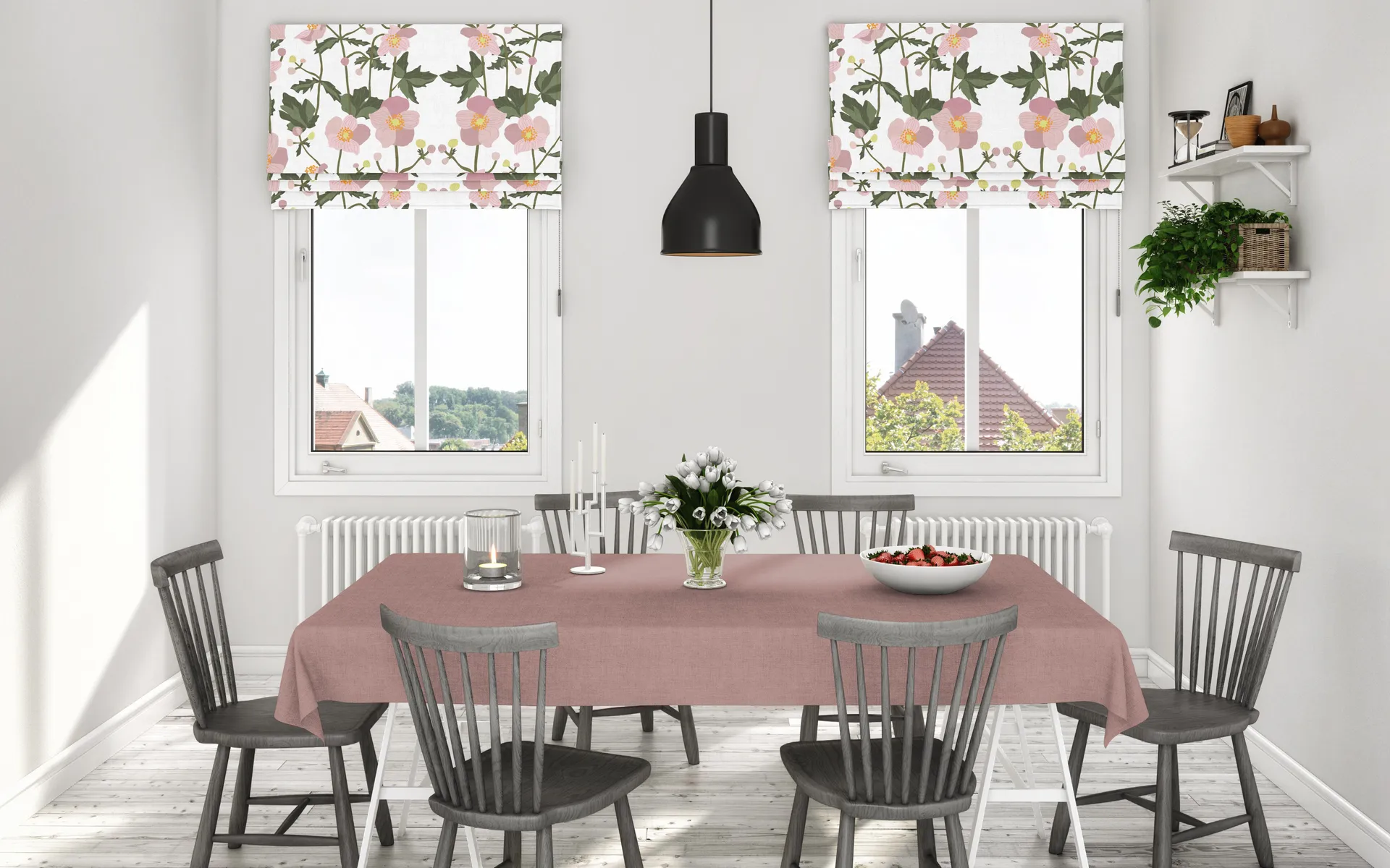 Anemon fabric, Pink Arvidssons Textil