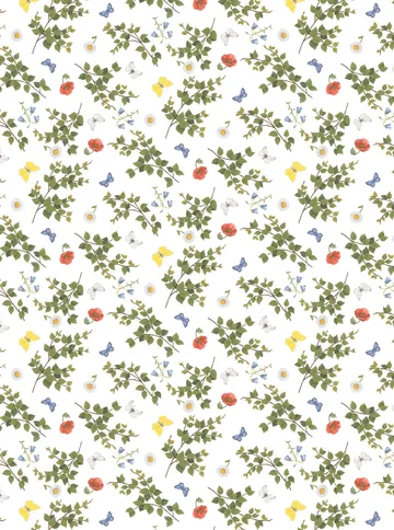 birchäng oilcloth - Green-multi - Arvidssons Textil