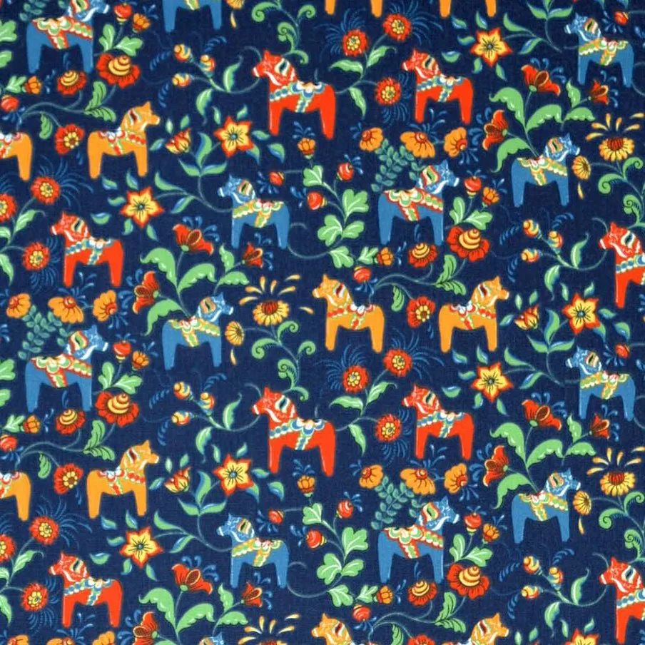 Leksand mini fabric, blue Arvidssons Textil