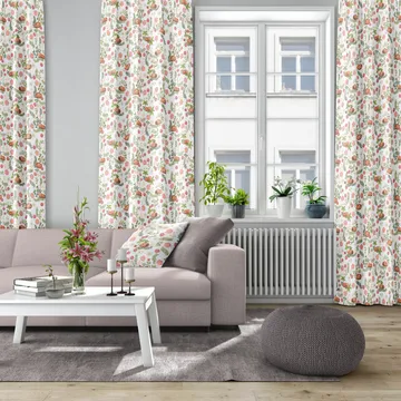 Sova räv pillowcase 47x47 cm - Green-pink - Arvidssons Textil