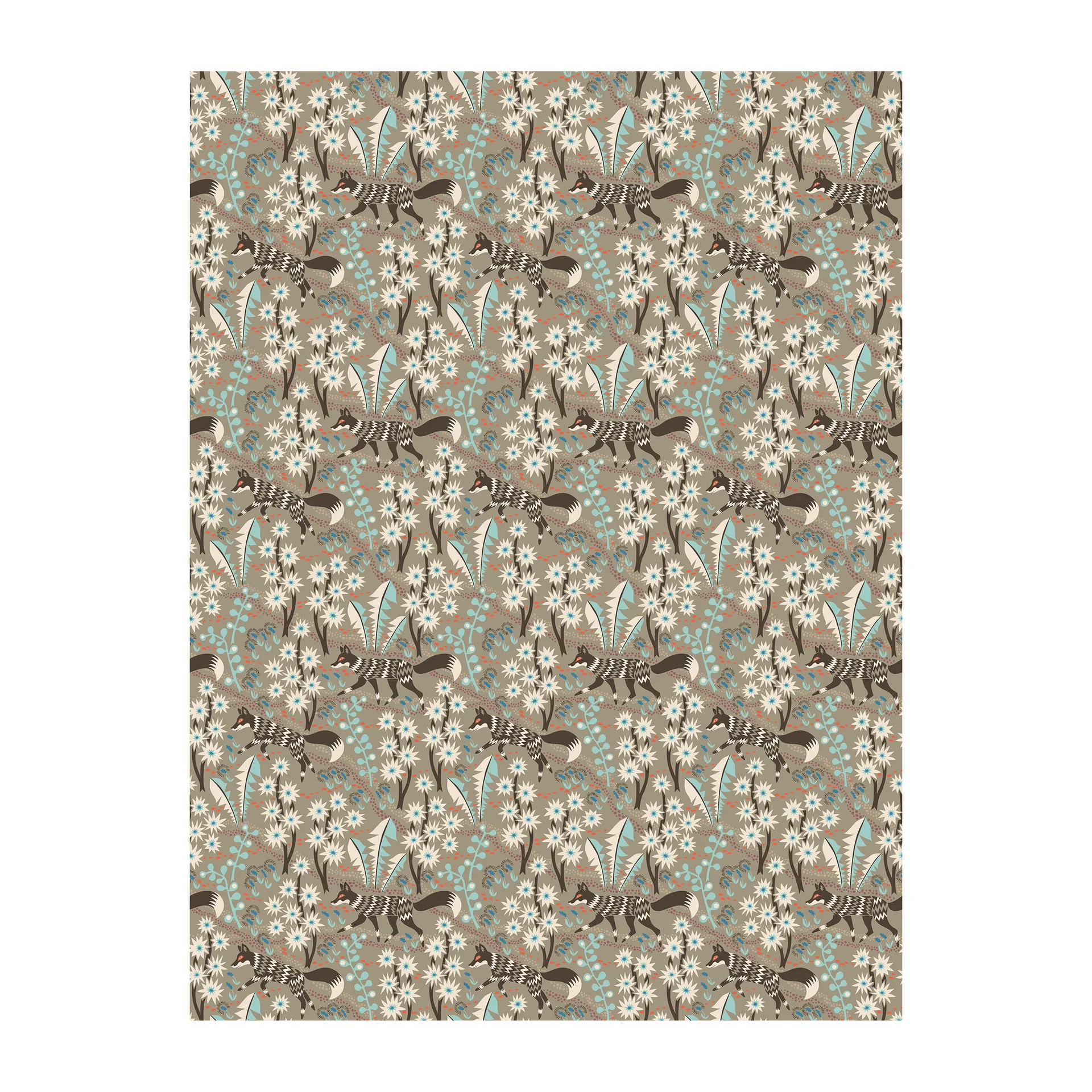 Stjärnspeja fabric, Brown Arvidssons Textil