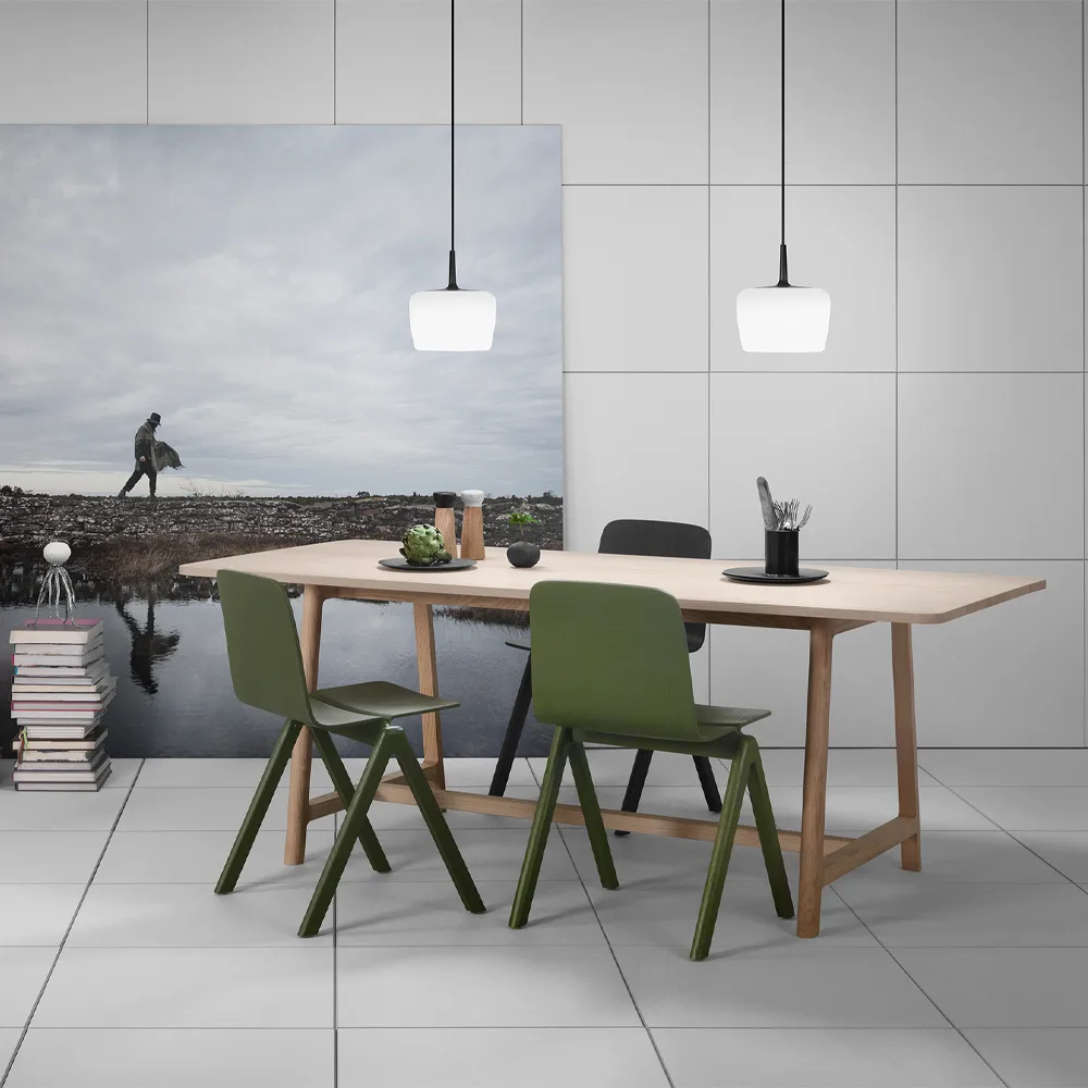 Riff Bowl pendant lamp, White, large, led Ateljé Lyktan