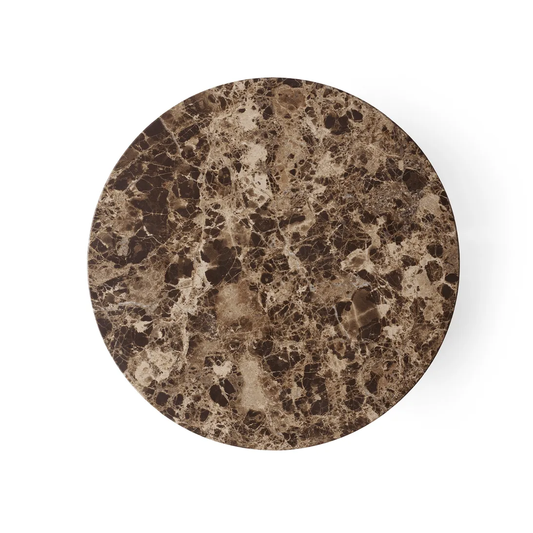 Androgyne side table, Emperador marble-black steel, Ø42 cm Audo Copenhagen