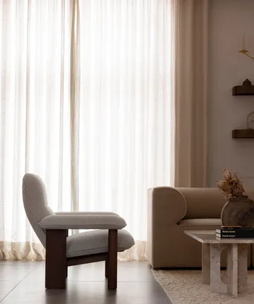 Brasilia armchair - Dark oak-Avalon 012 - Audo Copenhagen