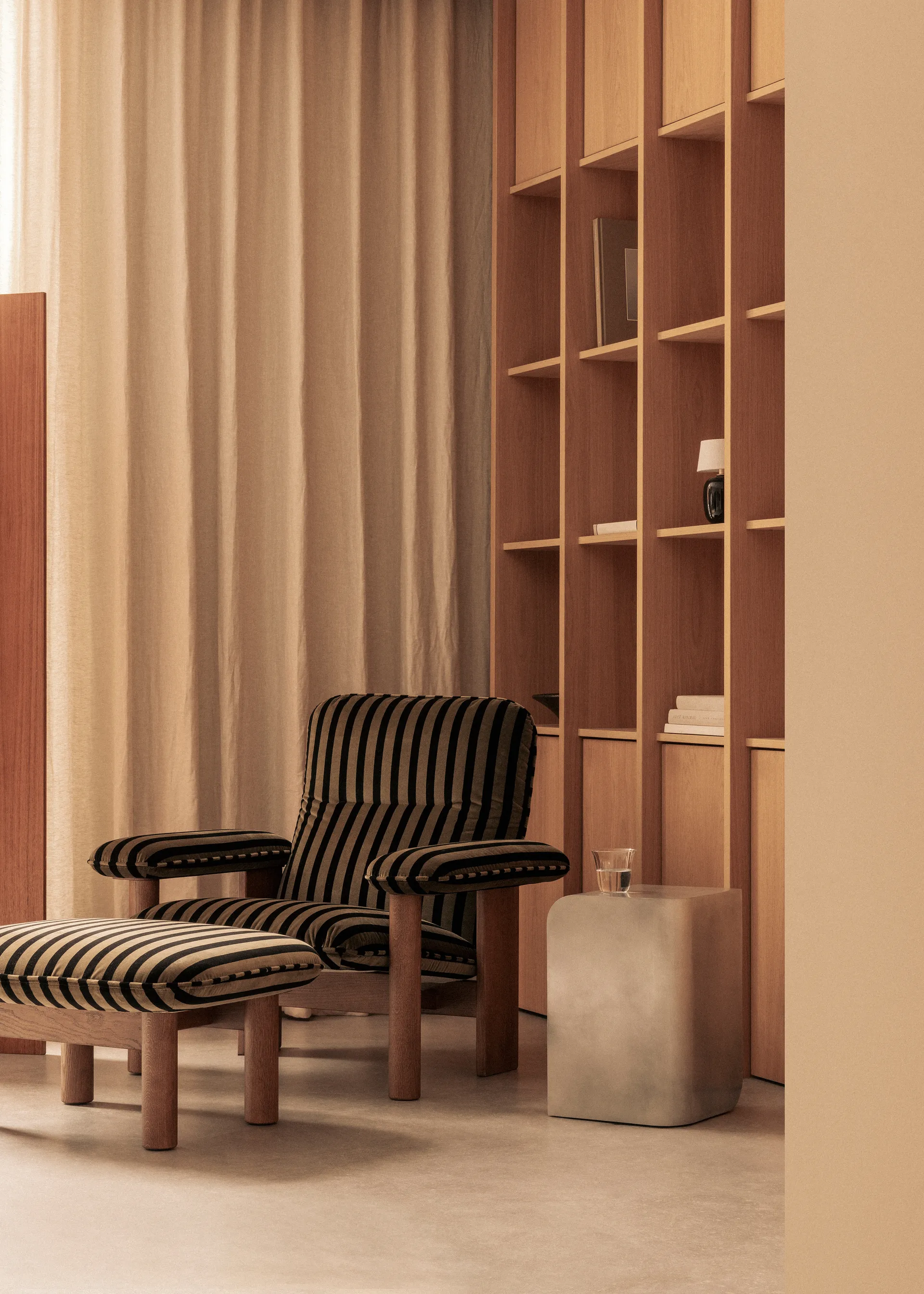 Brasilia armchair, Walnut-Cabanon soft Audo Copenhagen