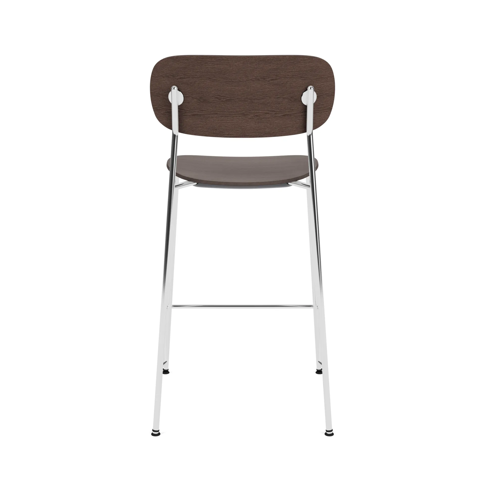 Co Bar Chair bar stool, Dark stained oak-chromed steel, 65 cm Audo Copenhagen